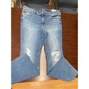 Edgely Maurices Distressed High Rise Flare Jeans Size 24W